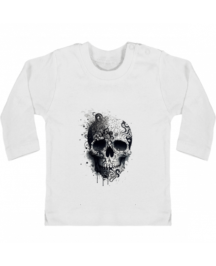 T-shirt bébé Skull Art manches longues du designer Kraazy