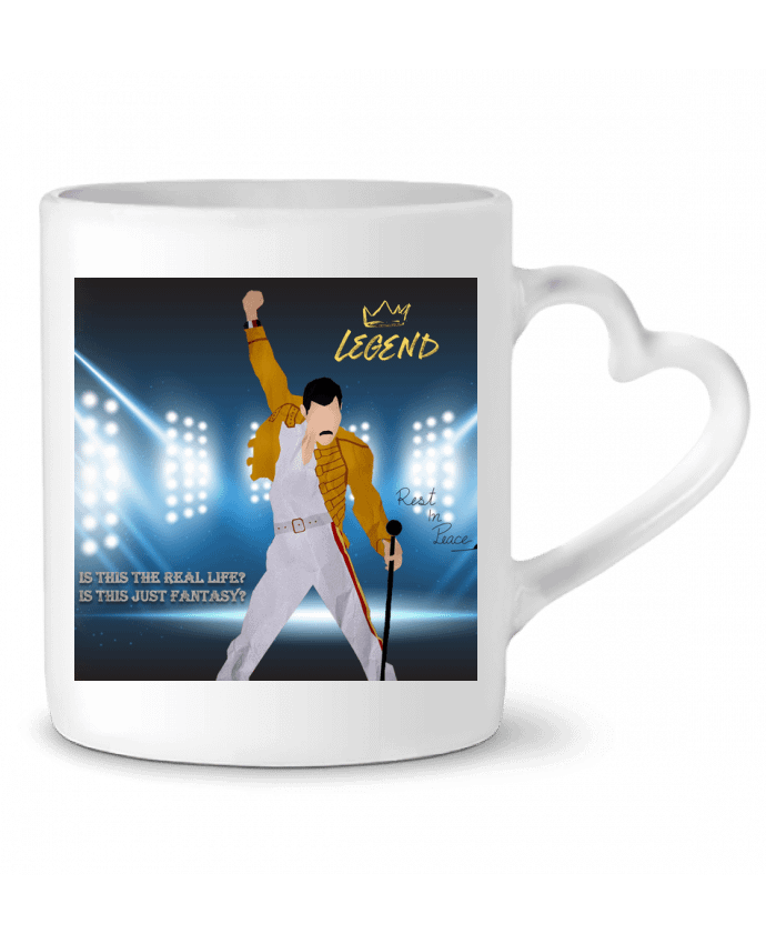 Mug coeur Freddie Mercury par mscaglione