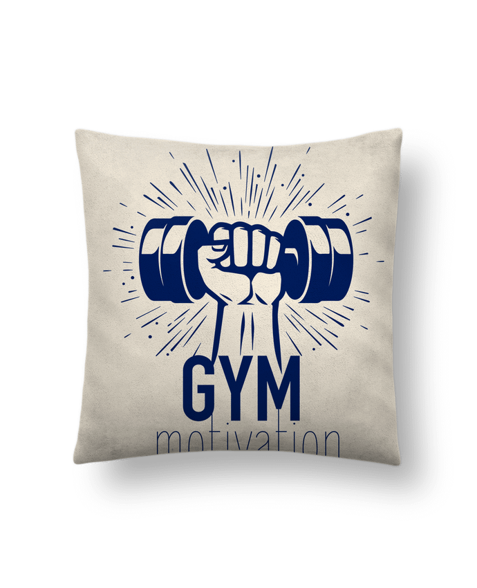 Coussin suédine Gym motivation par Angesalda