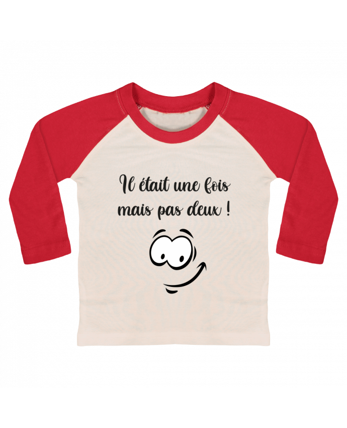 Tee-shirt Bébé Baseball ML Une fois mais pas deux par Caelina