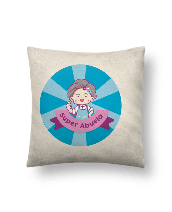 Coussin suédine Super abuela par Angesalda