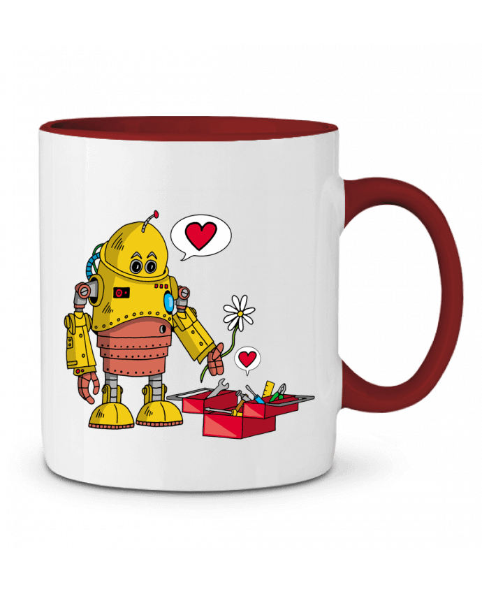 Mug bicolore Le robot amoureux LAGUENY