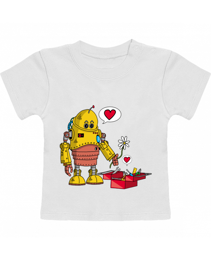 T-shirt bébé Le robot amoureux manches courtes du designer LAGUENY