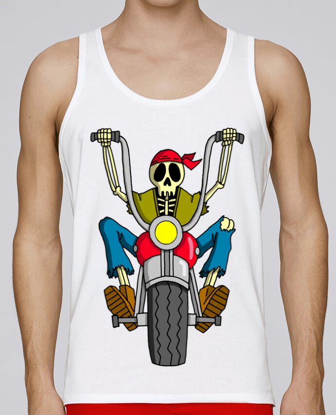 Débardeur homme Squelette motard par LAGUENY 100% coton bio