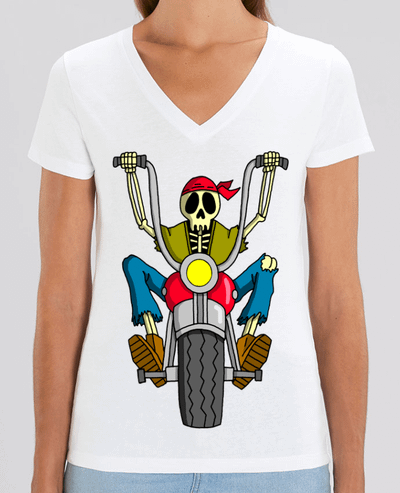 Tee-shirt femme Squelette motard Par  LAGUENY