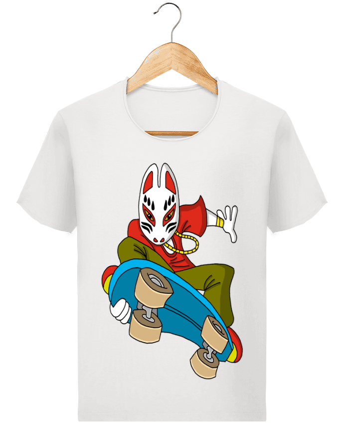  T-shirt Homme vintage Renard étrange en skateboard par LAGUENY