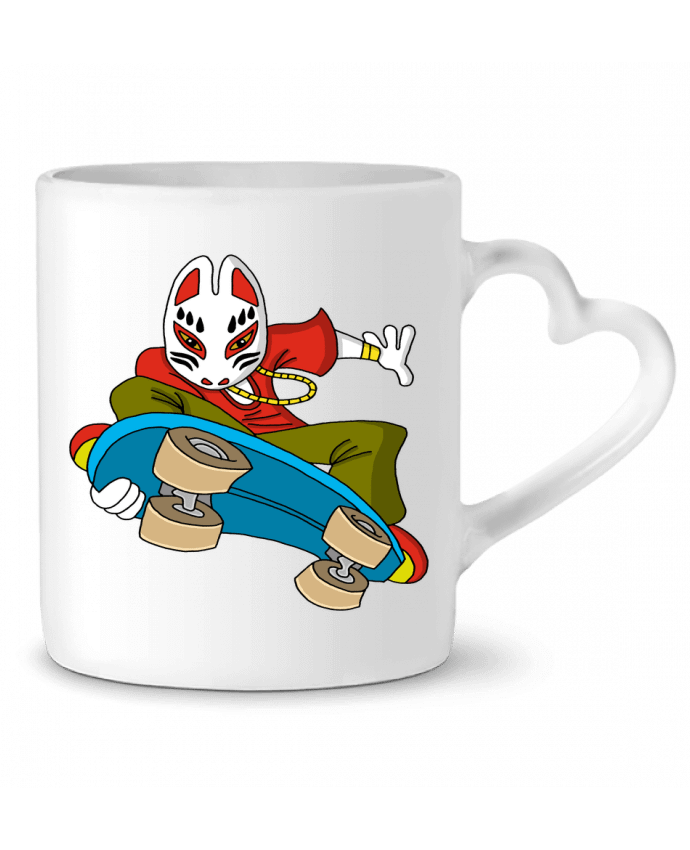 Mug coeur Renard étrange en skateboard par LAGUENY