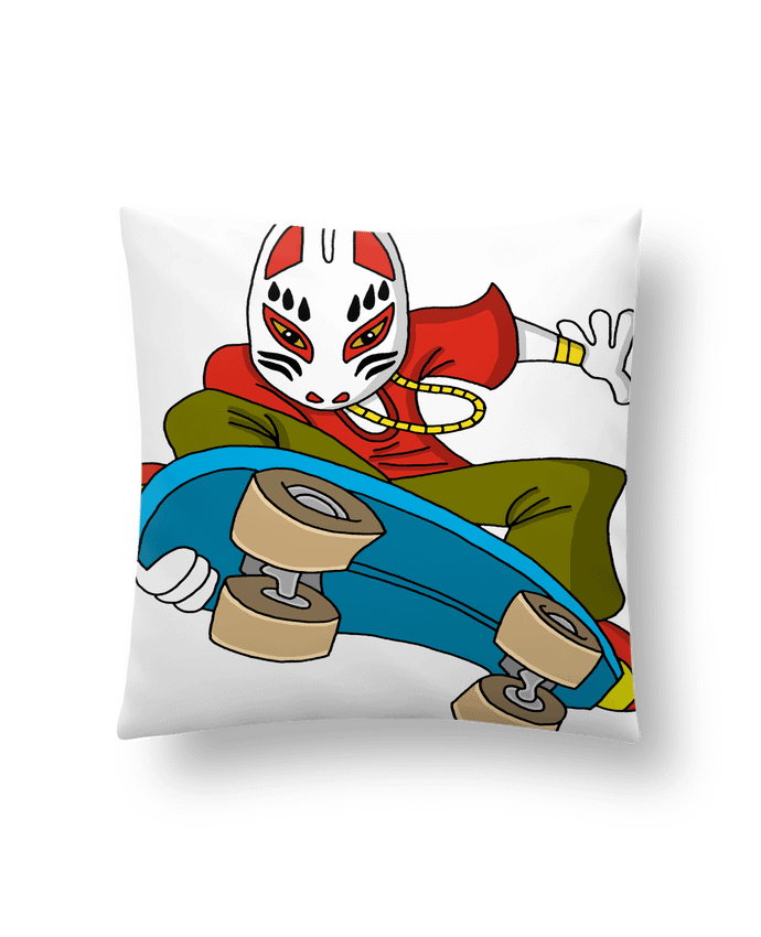 Coussin Renard étrange en skateboard par LAGUENY