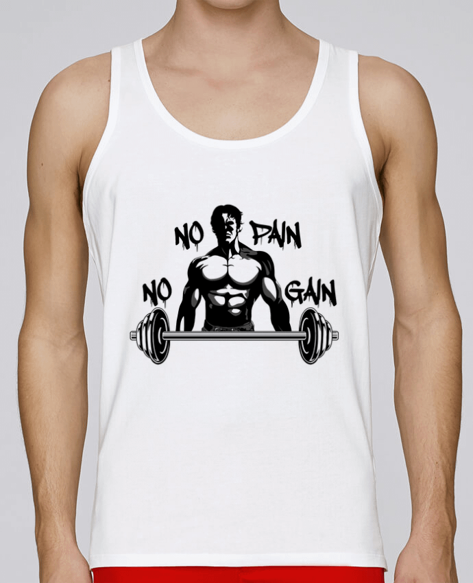 Débardeur homme GYM NO PAIN NO GAIN par Nankurunaisa 100% coton bio