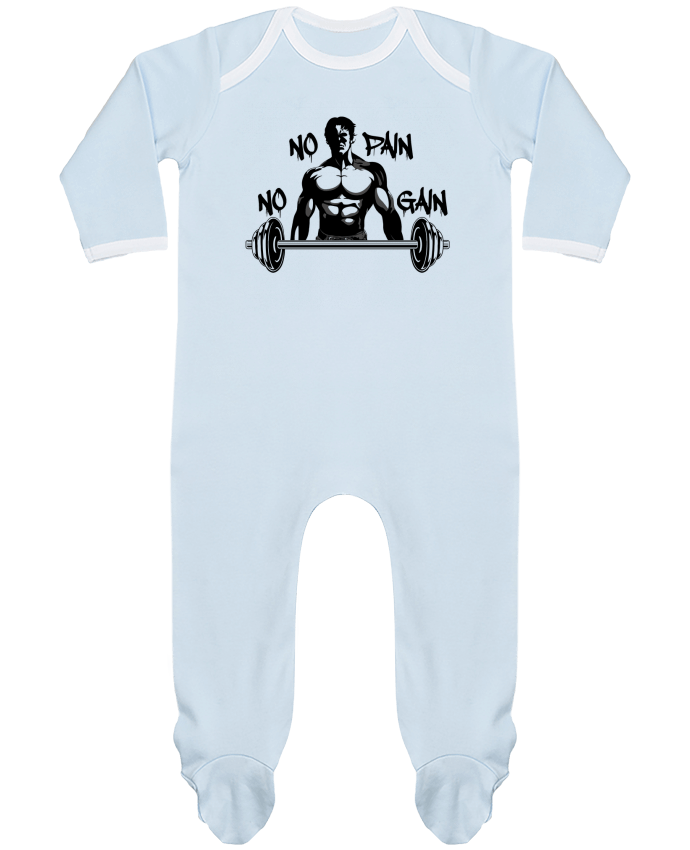 Body Pyjama Bébé GYM NO PAIN NO GAIN par Nankurunaisa