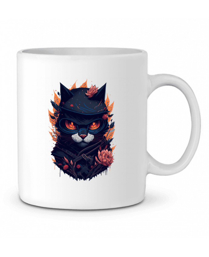 Mug  Ninja Chat : Design Unique et Amusant pour les Amoureux des Chats et Ninjas par créatif-designs