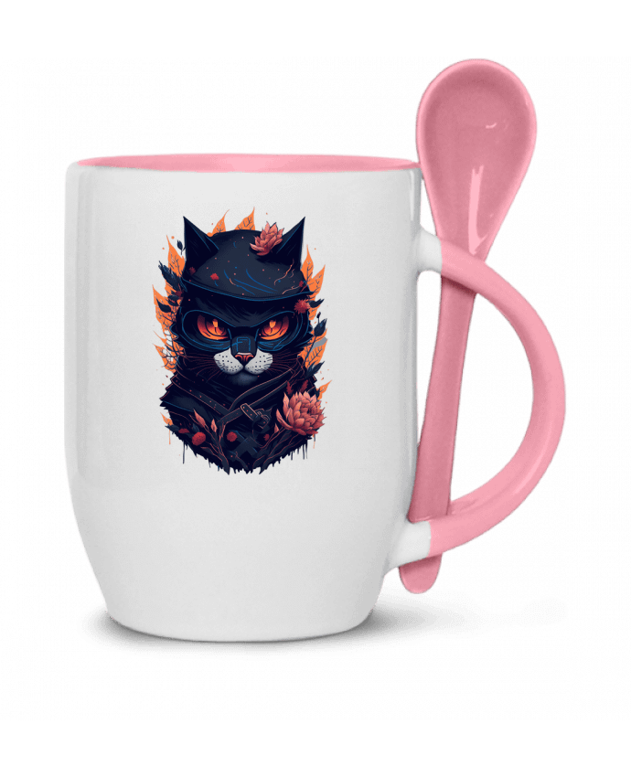  Tasse cuillère Ninja Chat : Design Unique et Amusant pour les Amoureux des Chats et Ninjas par créa