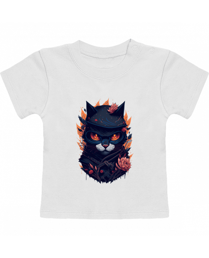 T-shirt bébé Ninja Chat : Design Unique et Amusant pour les Amoureux des Chats et Ninjas manches cou