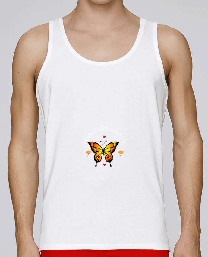 Débardeur homme PAPILLON par EliseDesign 100% coton bio