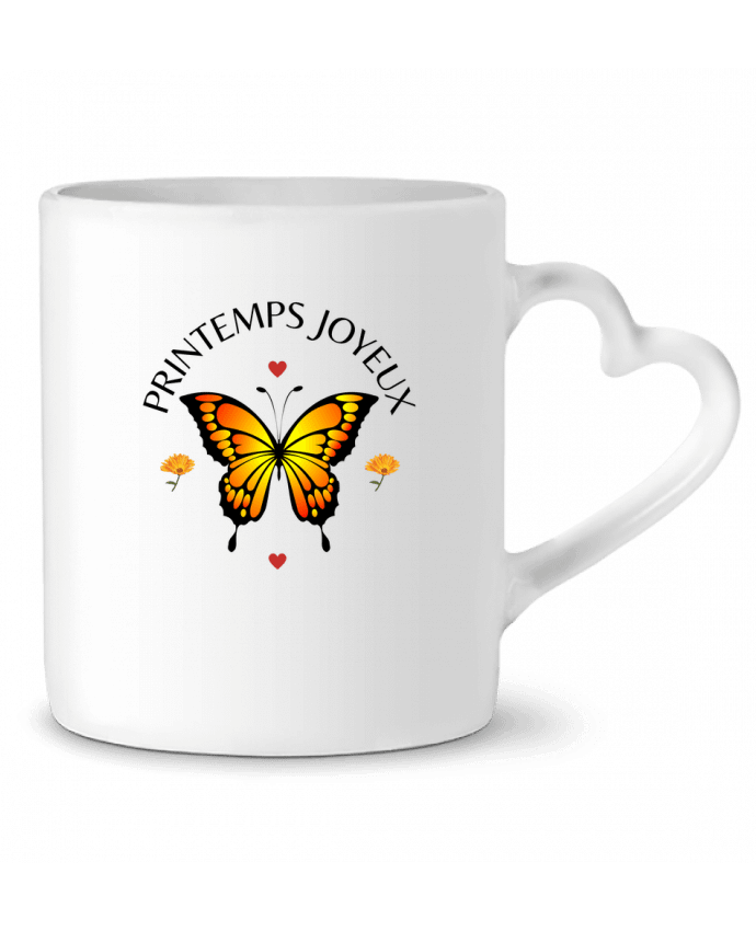 Mug coeur PAPILLON par EliseDesign