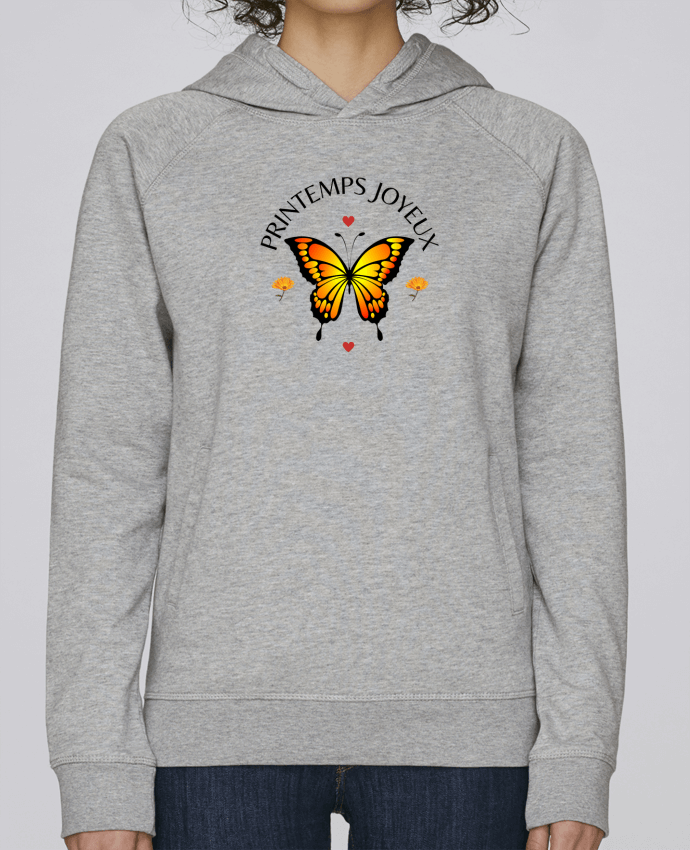 Sweat capuche femme PAPILLON par EliseDesign