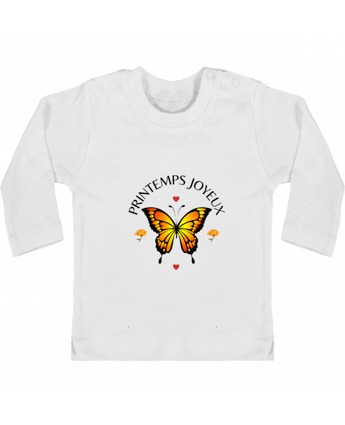 T-shirt bébé PAPILLON manches longues du designer EliseDesign