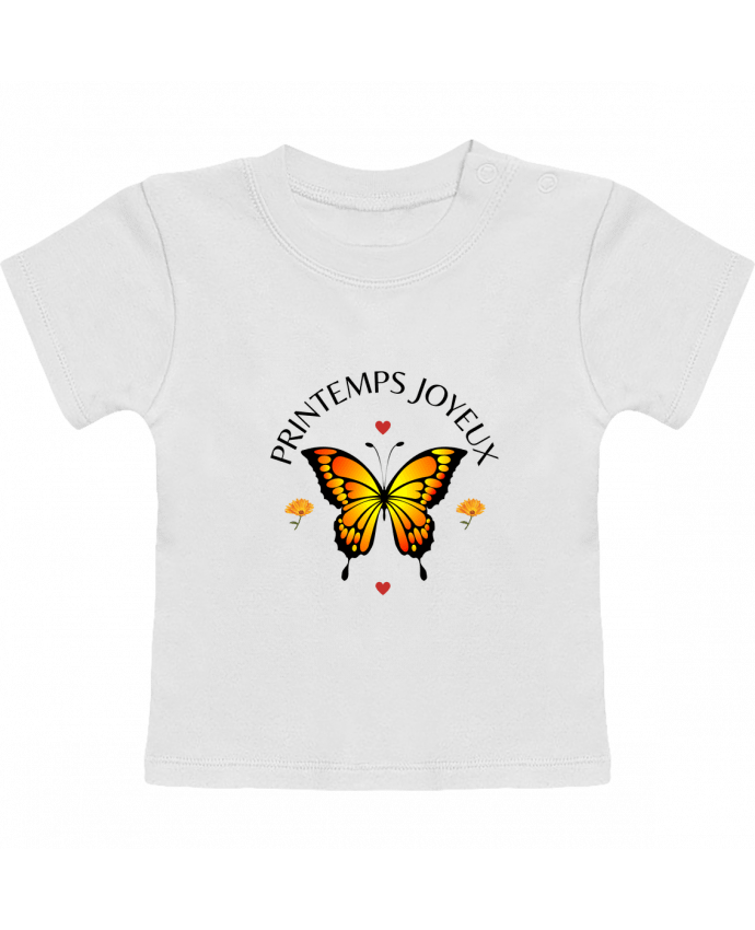 T-shirt bébé PAPILLON manches courtes du designer EliseDesign