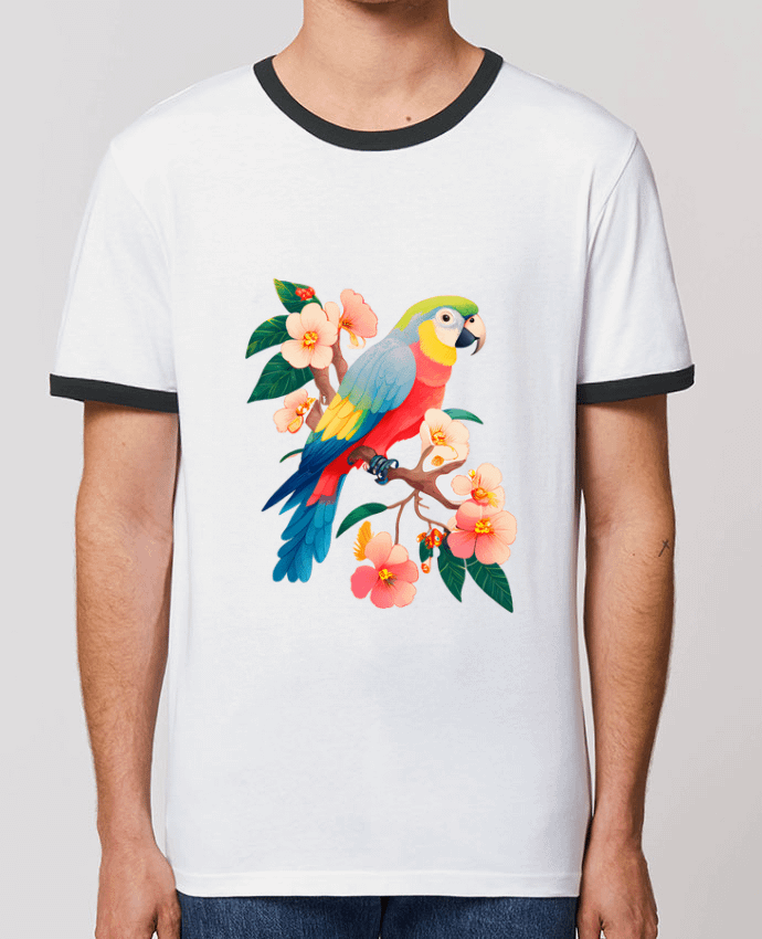 T-shirt perroquet fleurie par EliseDesign