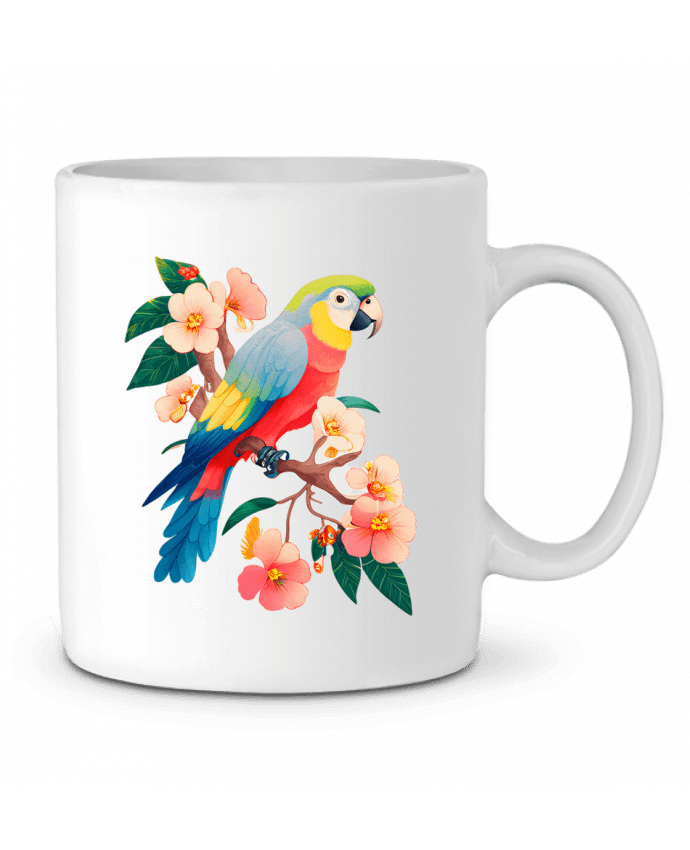 Mug  perroquet fleurie par EliseDesign