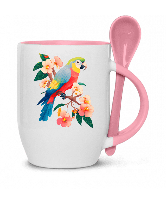  Tasse cuillère perroquet fleurie par EliseDesign