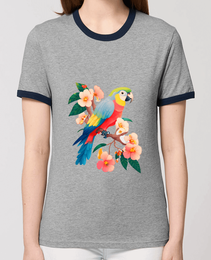 T-shirt perroquet fleurie par EliseDesign