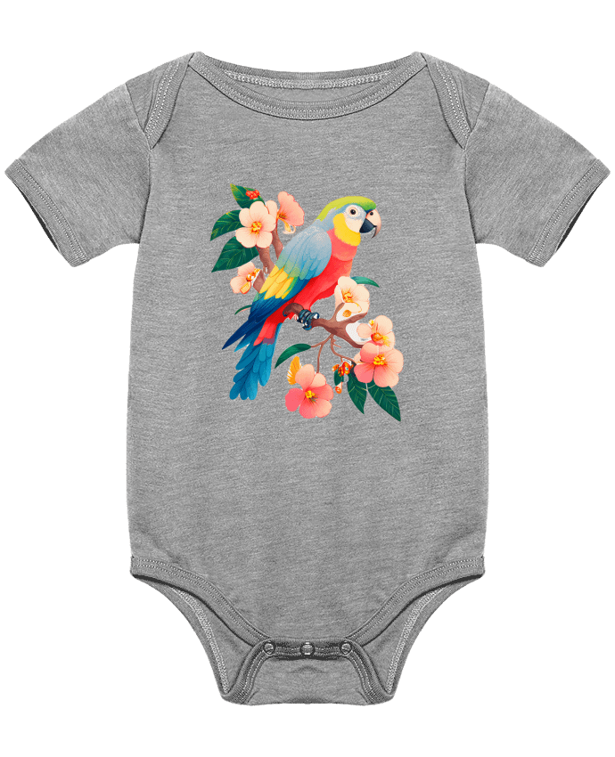 Body bébé perroquet fleurie par EliseDesign