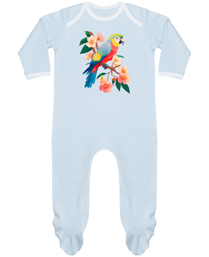 Body Pyjama Bébé perroquet fleurie par EliseDesign