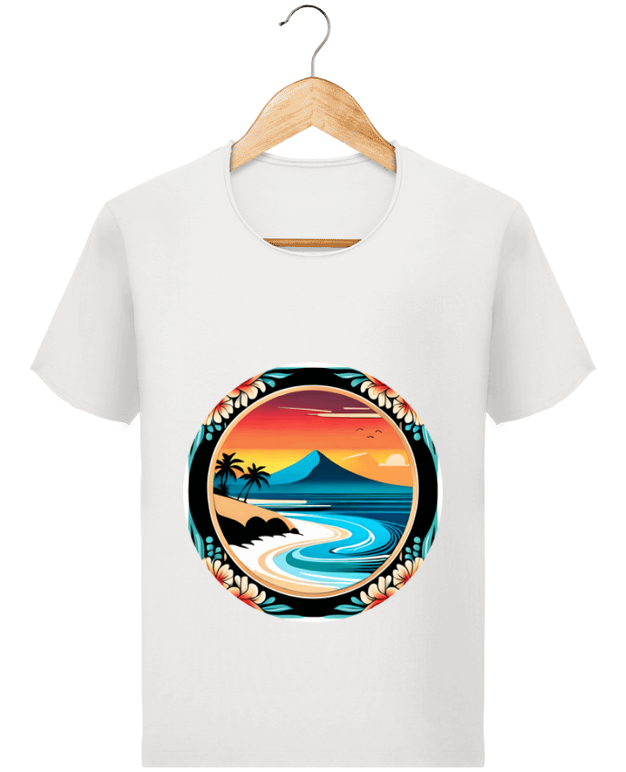  T-shirt Homme vintage plage fleurie par EliseDesign