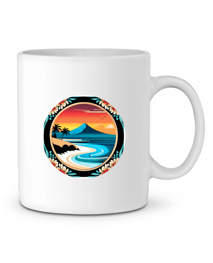 Mug  plage fleurie par EliseDesign