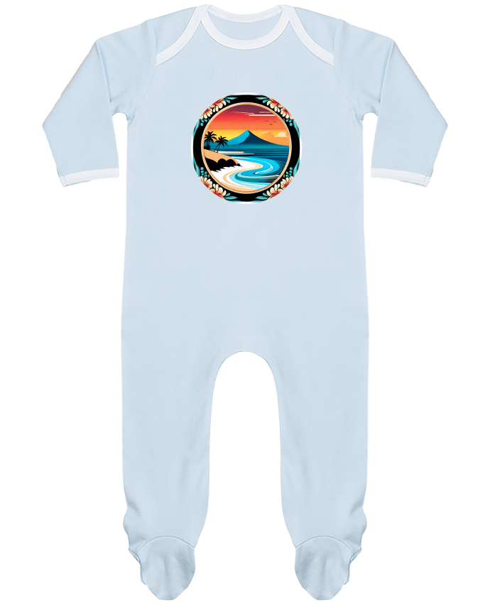 Body Pyjama Bébé plage fleurie par EliseDesign