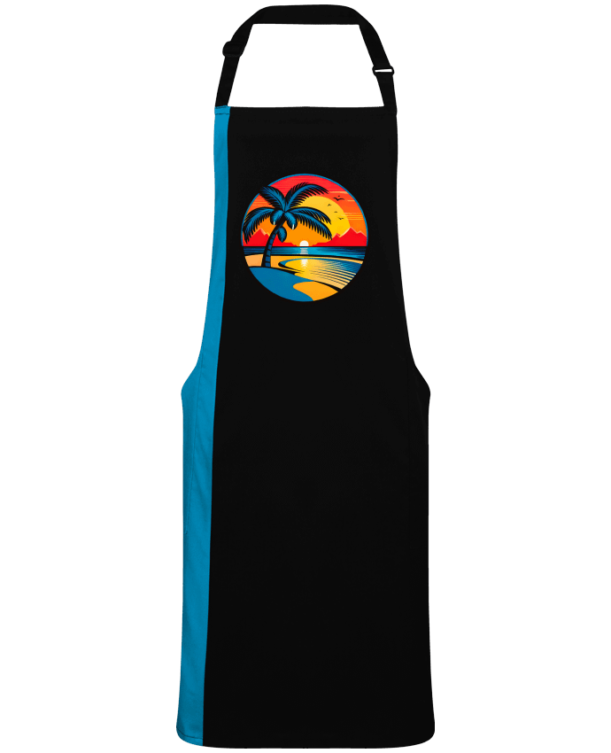 Tablier bicolore plage palmier sable par  EliseDesign