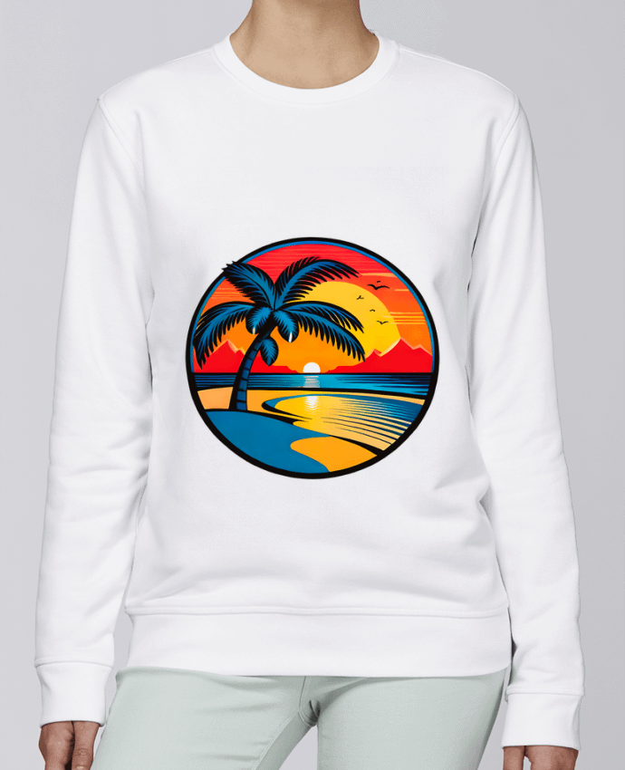 Sweatshirt plage palmier sable par EliseDesign