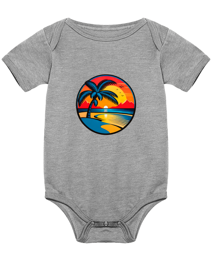 Body bébé plage palmier sable par EliseDesign