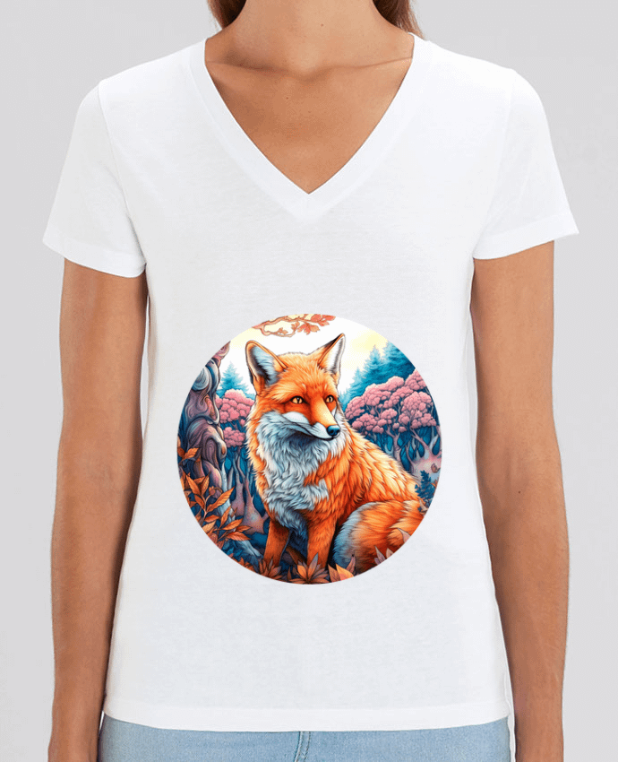 Tee-shirt femme loup coloré Par  EliseDesign