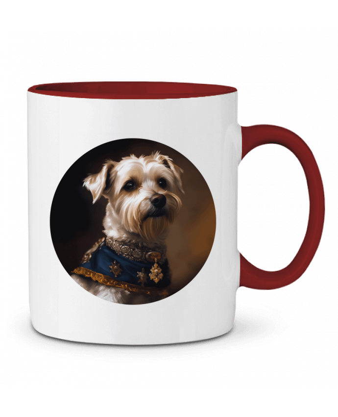 Mug bicolore chien médaillé EliseDesign