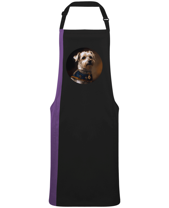 Tablier bicolore chien médaillé par  EliseDesign