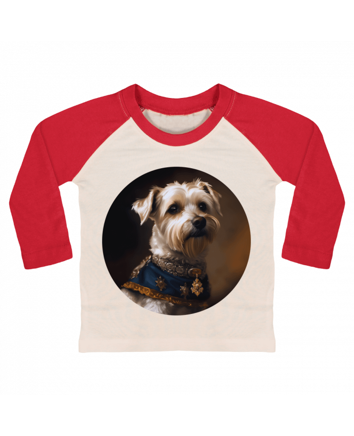 Tee-shirt Bébé Baseball ML chien médaillé par EliseDesign