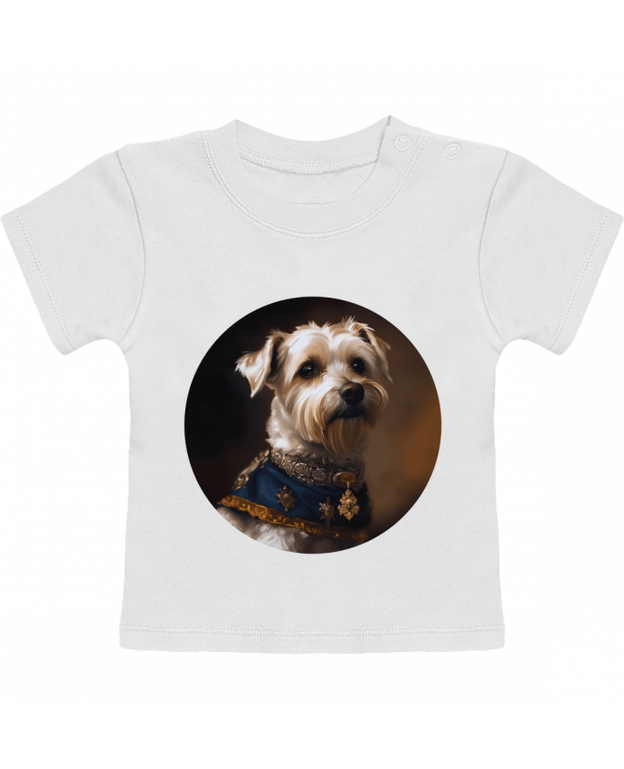 T-shirt bébé chien médaillé manches courtes du designer EliseDesign