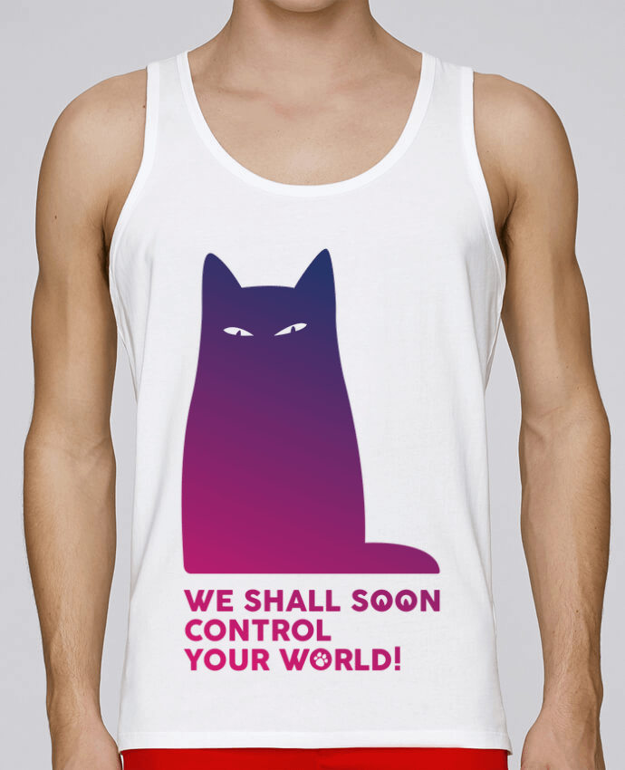 Débardeur homme We shall soon control your world par Galliotin 100% coton bio