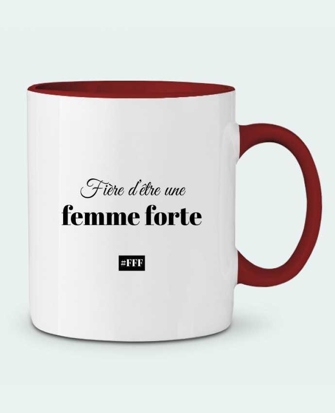 Mug en Céramique Bicolore Fière d'être une femme forte. #FFF syg