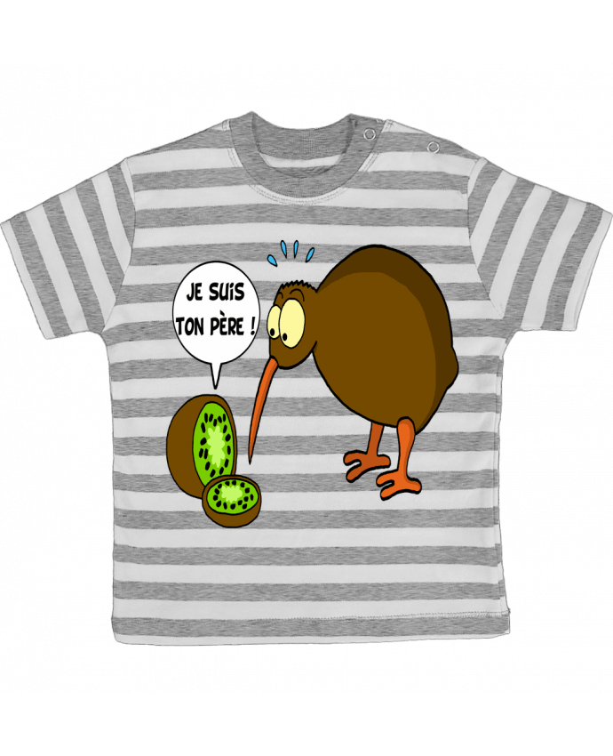 Tee-shirt bébé à rayures Kiwi contre kiwi par LAGUENY