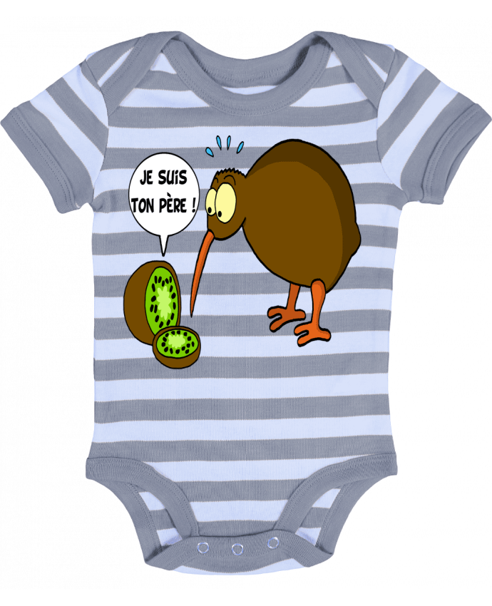 Body Bébé Rayé Kiwi contre kiwi - LAGUENY