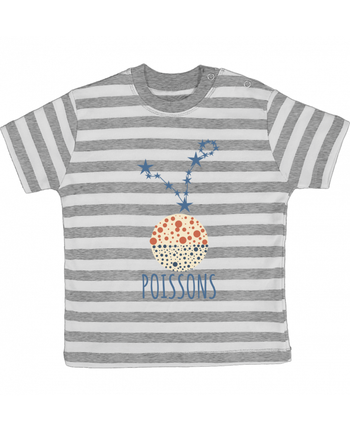 Tee-shirt bébé à rayures Poissons par Les Caprices de Filles