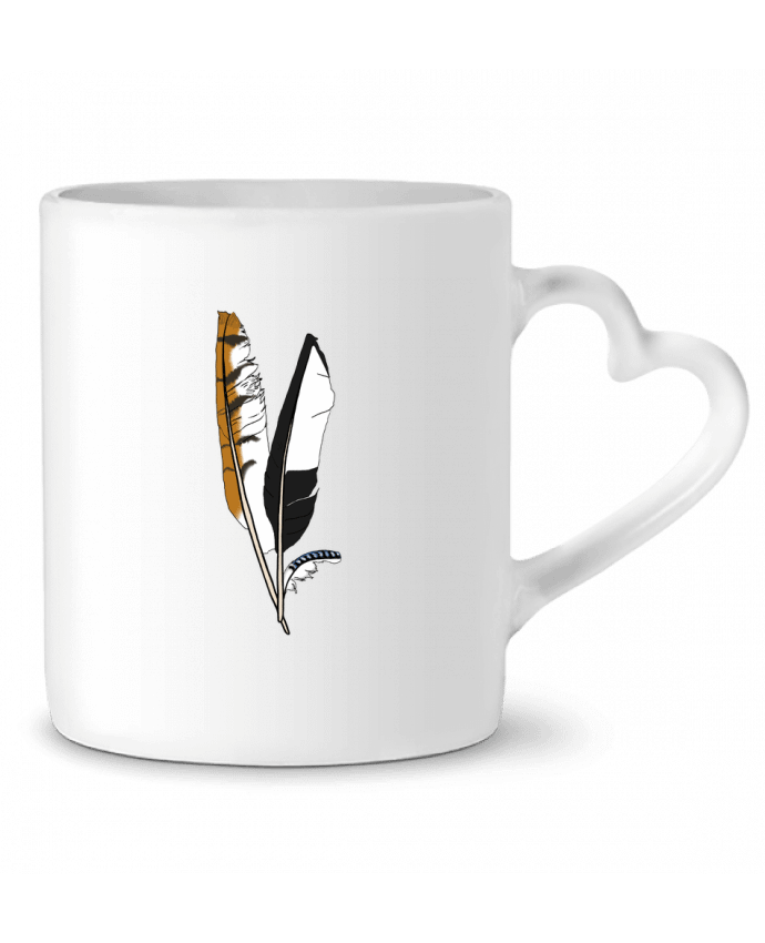 Mug coeur Plumes par PlasmaPulsar