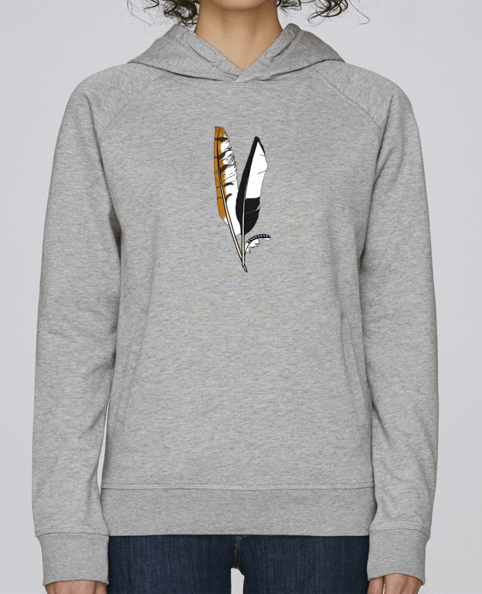 Sweat capuche femme Plumes par PlasmaPulsar