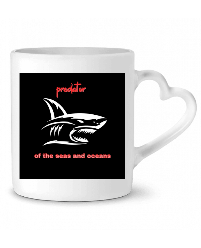Mug coeur PREDATEUR MARIN par 5M