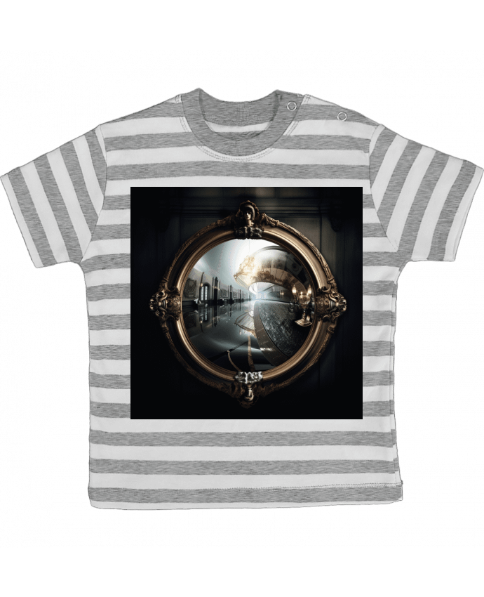 Tee-shirt bébé à rayures Meta-Mirror par cosmicblend