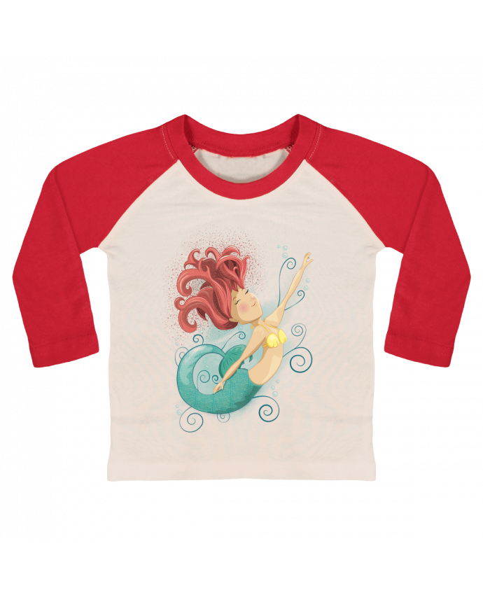 Tee-shirt Bébé Baseball ML Sirène par GraphiCK-Kids