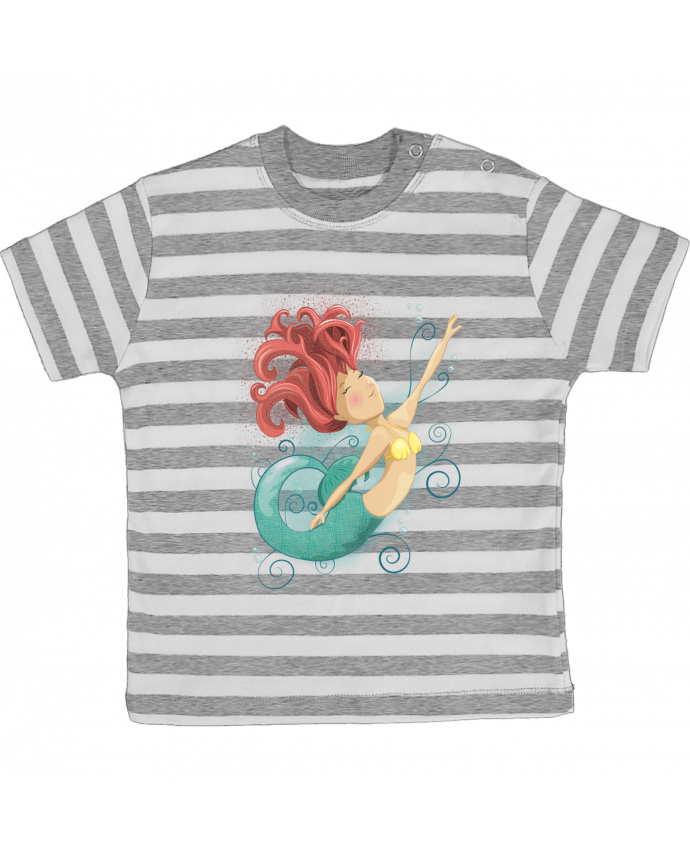 Tee-shirt bébé à rayures Sirène par GraphiCK-Kids